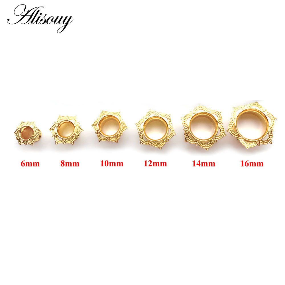 Body Jewelry Gauge To Mm - Alisouy 2 pièces couleur or Plug
