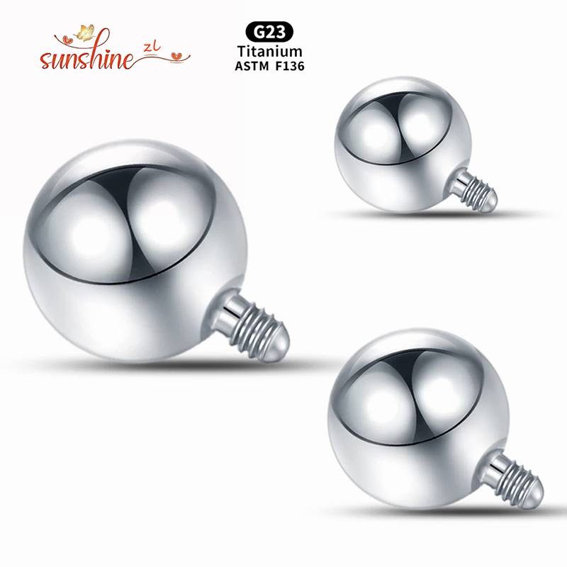 Body Jewelry Replacement Ball - Boule filetée intérieure en titane, 1