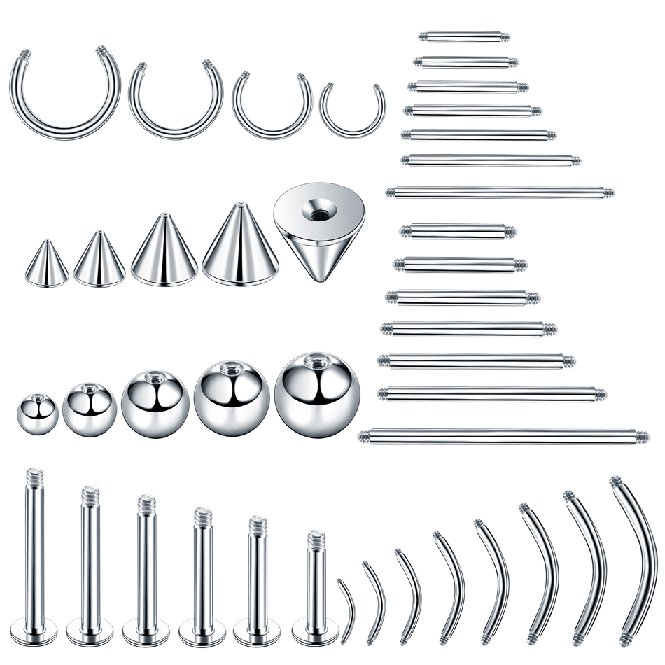 Body Jewelry Replacement Ball - 100 pcs/lot acier boucle d'oreille haltère