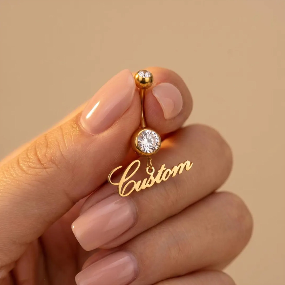 Body Jewelry Names - Piercing de nombril personnalisé en zircon