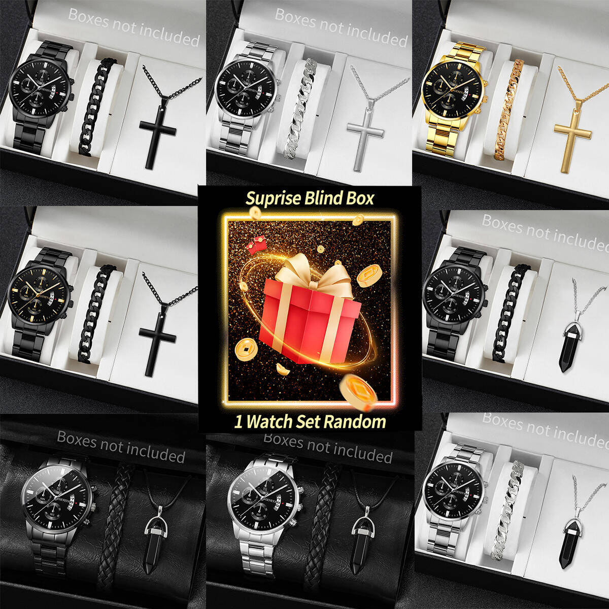 Body Jewelry Organizer - Montre mystère Surprise boîte aveugle-3 pièces/ensemble