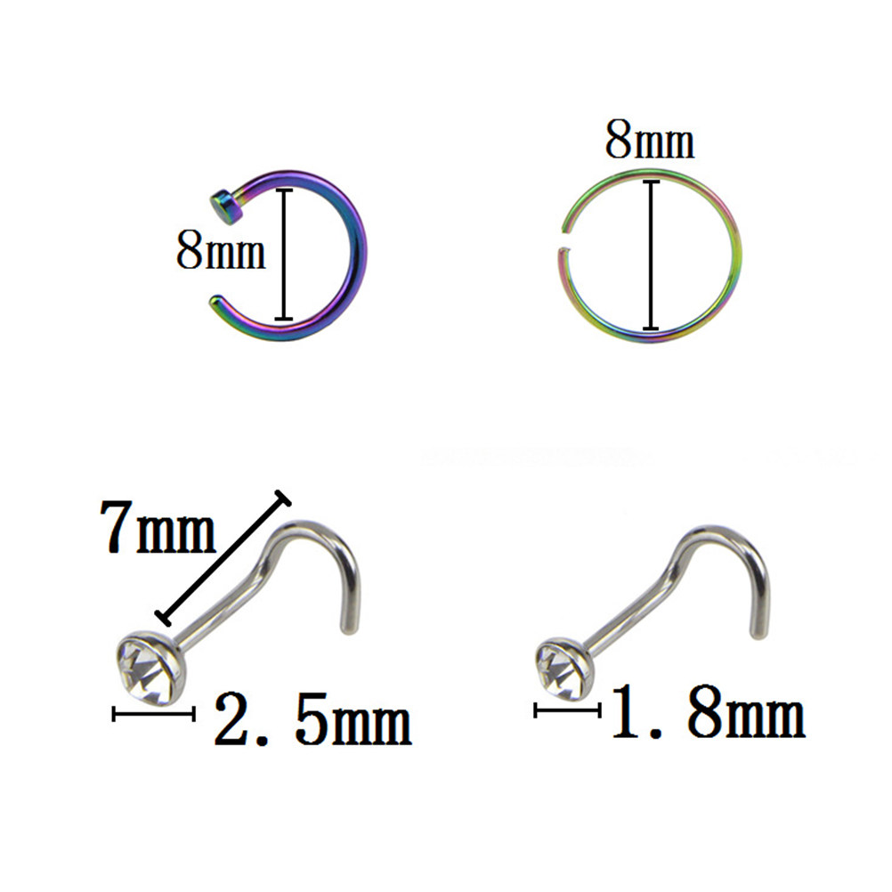 Ensemble de 22 anneaux et clou - Body Jewelry Ideas avis et prix