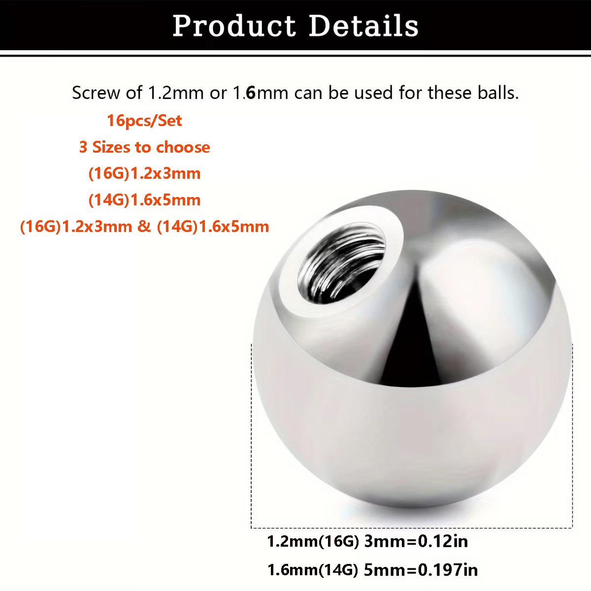 Lot de 16 billes de remplaceme - Body Jewelry Replacement Ball avis et prix