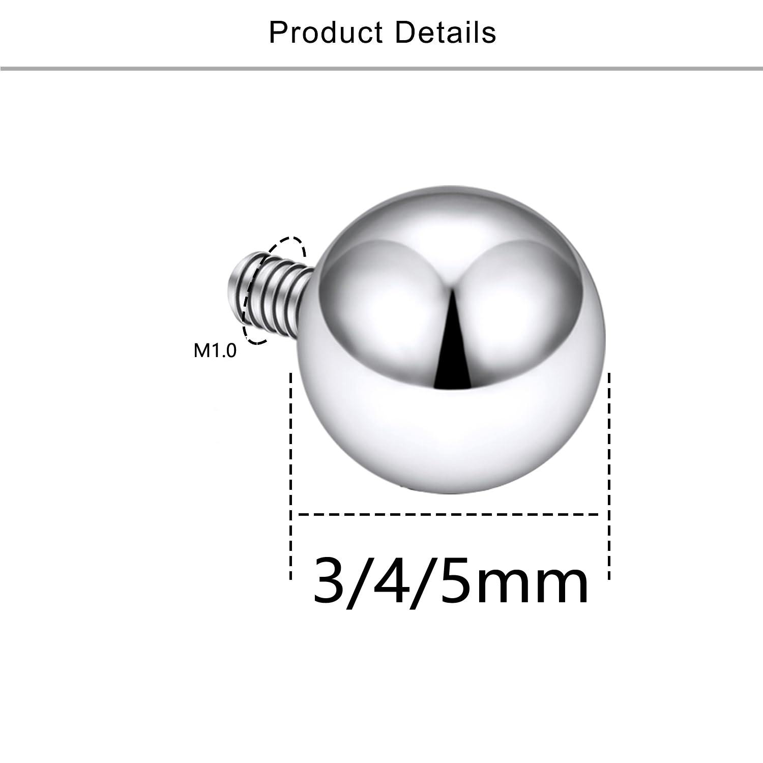 Boules de remplacement filetée - Body Jewelry Replacement Ball avis et prix