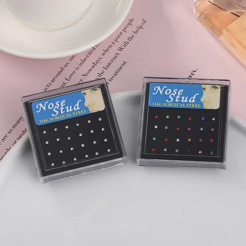 24 pièces/boîte cristal nez an - Body Jewelry Jewelry Box avis et prix